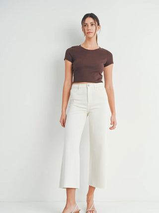 Scissor Cut Wide Leg - Vanilla Bean