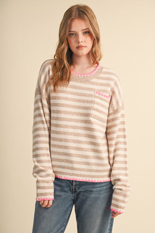 Pinky Striped Sweater