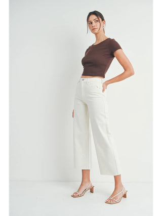 Scissor Cut Wide Leg - Vanilla Bean