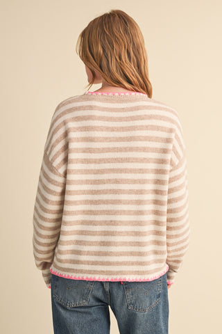 Pinky Striped Sweater
