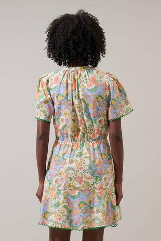 Zamara Floral Bouse Shift Mini Dress