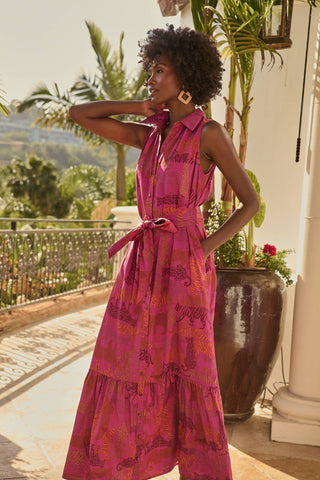 In the Jungle Cileah Collared Maxi Dress