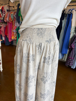 Anthro Wide Leg Linen Pants