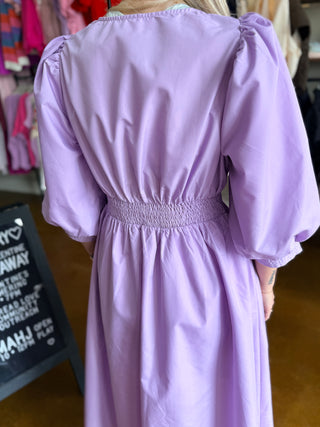 Lavender Haze Zip Midi Dress
