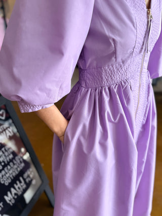 Lavender Haze Zip Midi Dress