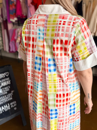 Picnik Plaid Midi Dress