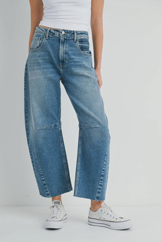 Seamed Barrel Jean