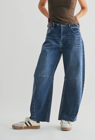 Seamed Barrel Jean