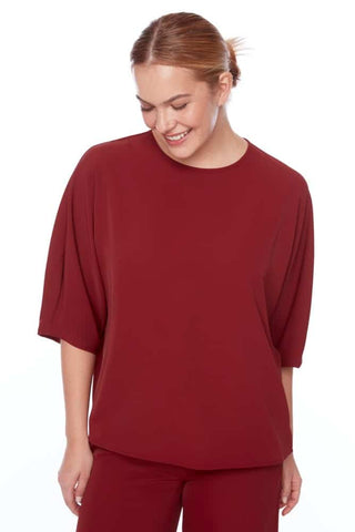 Vented Long Sleeve Vegan Silk Top