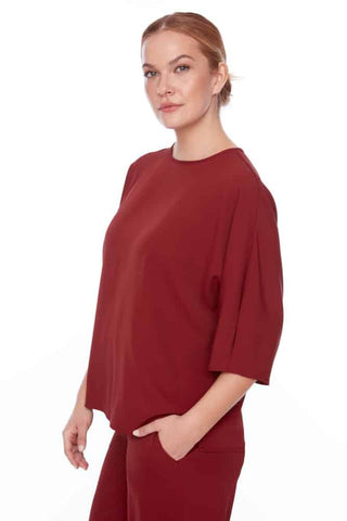 Vented Long Sleeve Vegan Silk Top