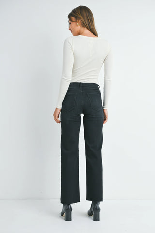 Slim Scissor Cut Palazzo Jeans