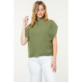 Mendy Turtleneck Ribbed Vest