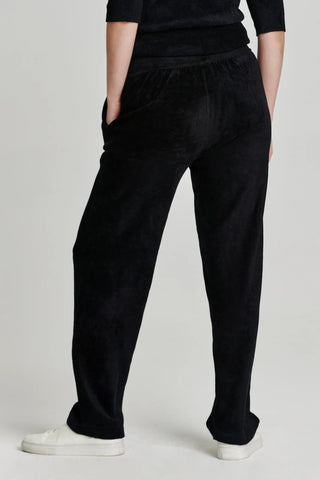 CARSON TAPERED LEG PANTS BLACK CHENILLE