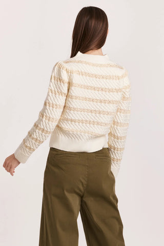 MAREN MOCK NECK LONG SLEEVE SWEATER VINTAGE CREAM