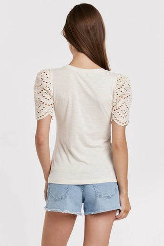 Shea Contrast Eyelet Top