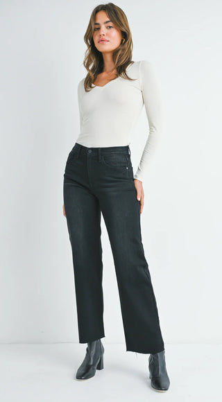 Slim Palazzo Scissor Cut Denim