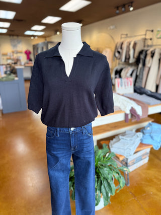 Johnny Collar Knit Top