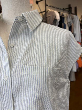 Samantha Seersucker Button Down Shirt