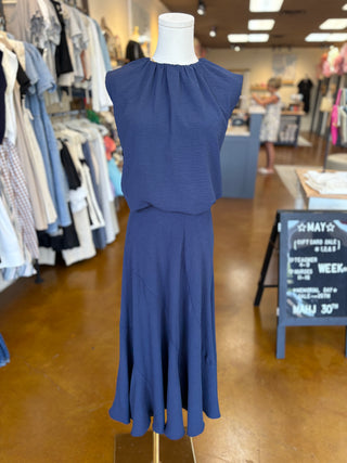 Victoria Bias Seam Midi Skirt