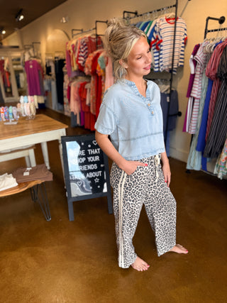 Leopard Track Sweatpant