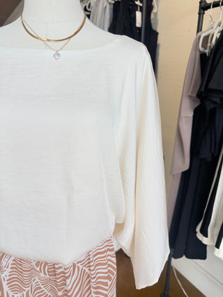 Angela Washed Satin Blouse