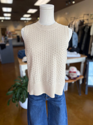 Open Knit Sweater Vest