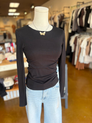 Long Sleeve Double Layer Basic Tee