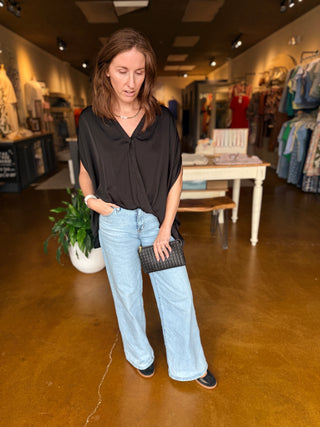 Bellmeade Satin Wrap Blouse