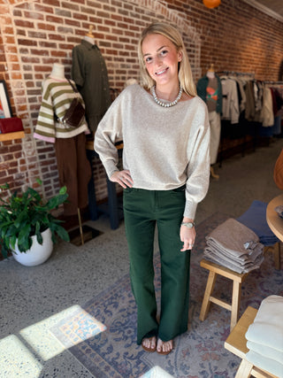Boat Neck Dolman Sweater