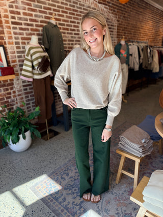 Forest Stretchy Wide Leg Jeans
