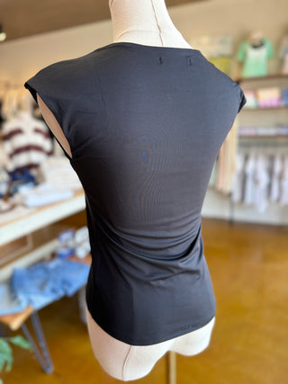 Square Neck Cap Sleeve Top