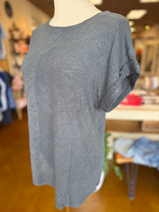 Slubbed Knit with Cuff Sleeve