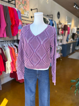 Garment Dyed Crop Sweater