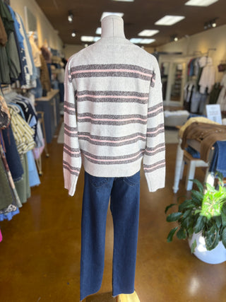 Touch of Pink Striped Sweater