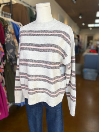 Touch of Pink Striped Sweater