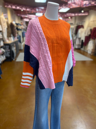 Colorblocked Knit Sweater