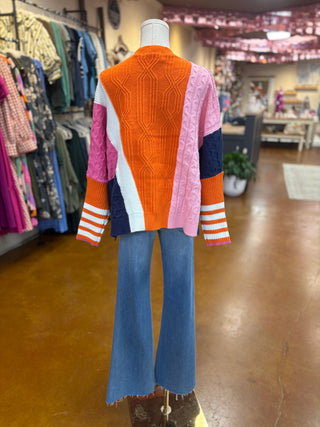 Colorblocked Knit Sweater