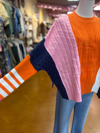 Colorblocked Knit Sweater