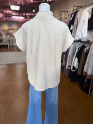 Fluffy Mock Neck Top