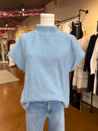 Fluffy Mock Neck Top
