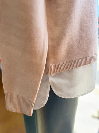 Shayna Faux Layered Pullover