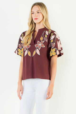 Isabelle Embroidered Floral Top
