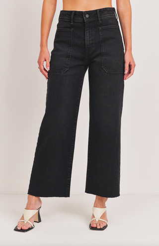 High Rise Utility Wide Leg Jean