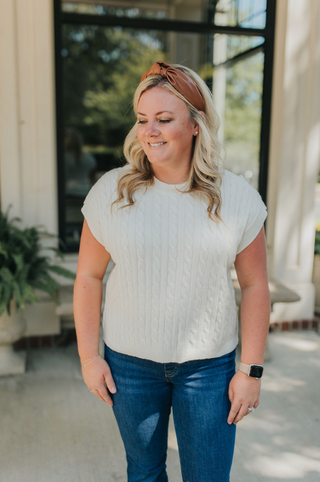 Cable Knit Sweater Vest