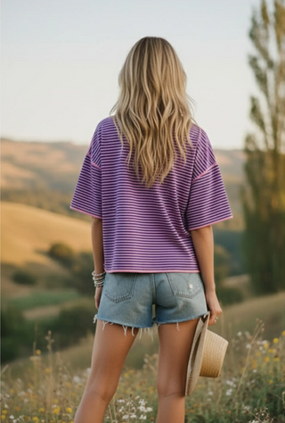 Striped Oversized Knit Top