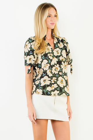 LaNor Bow Tie Sleeve Top