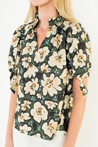 LaNor Bow Tie Sleeve Top