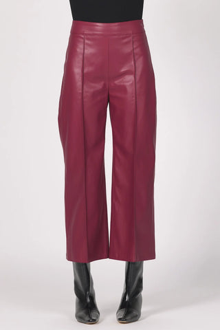 Sparkle Wide Leg Leather Pants