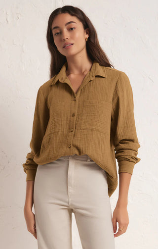 Kaili Button Up Gauze Top