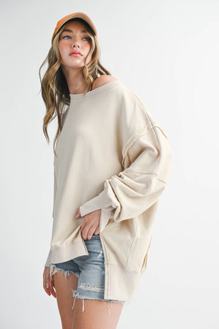 Oversized Seam Detail Pullover